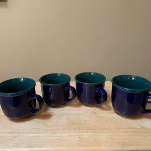 4 TIENSHAN MUGS GREEN & BLUE